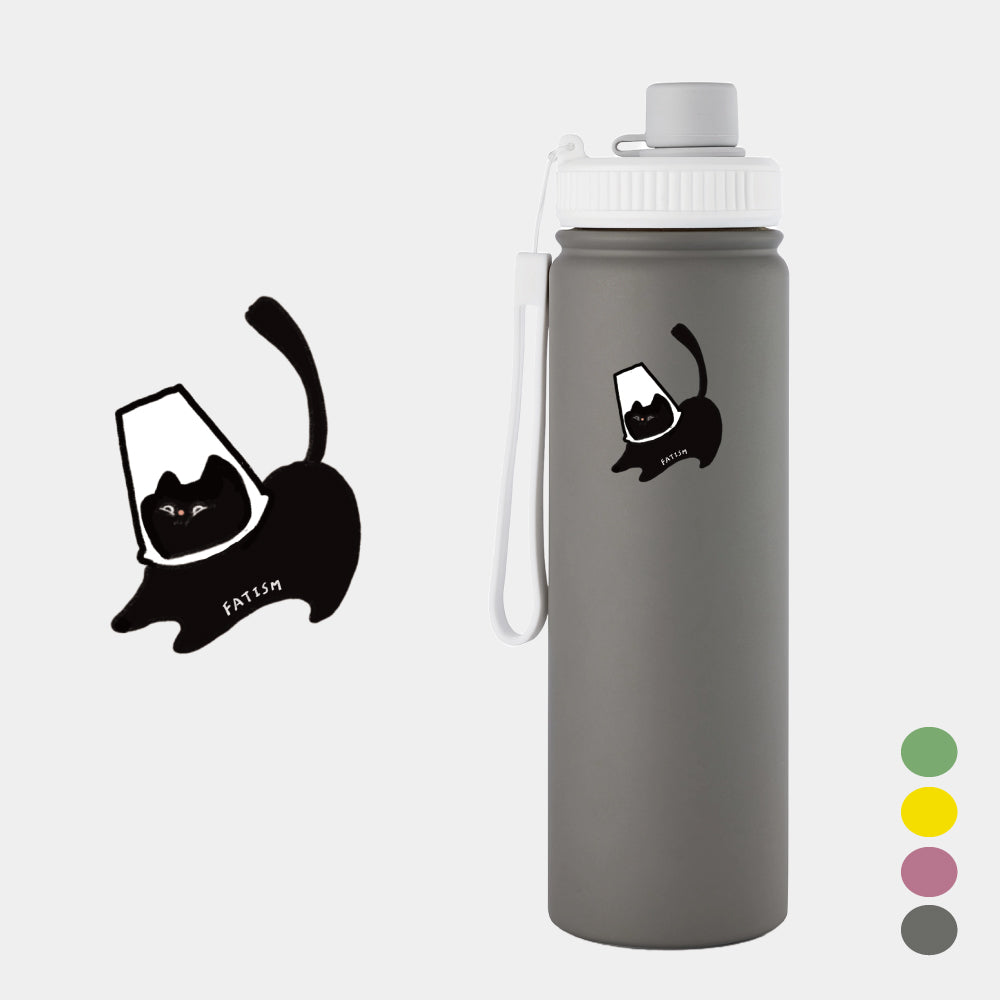 蓋賀杯700ml - 過胖主義 - 卡在杯子裡的小黑 (A0802)