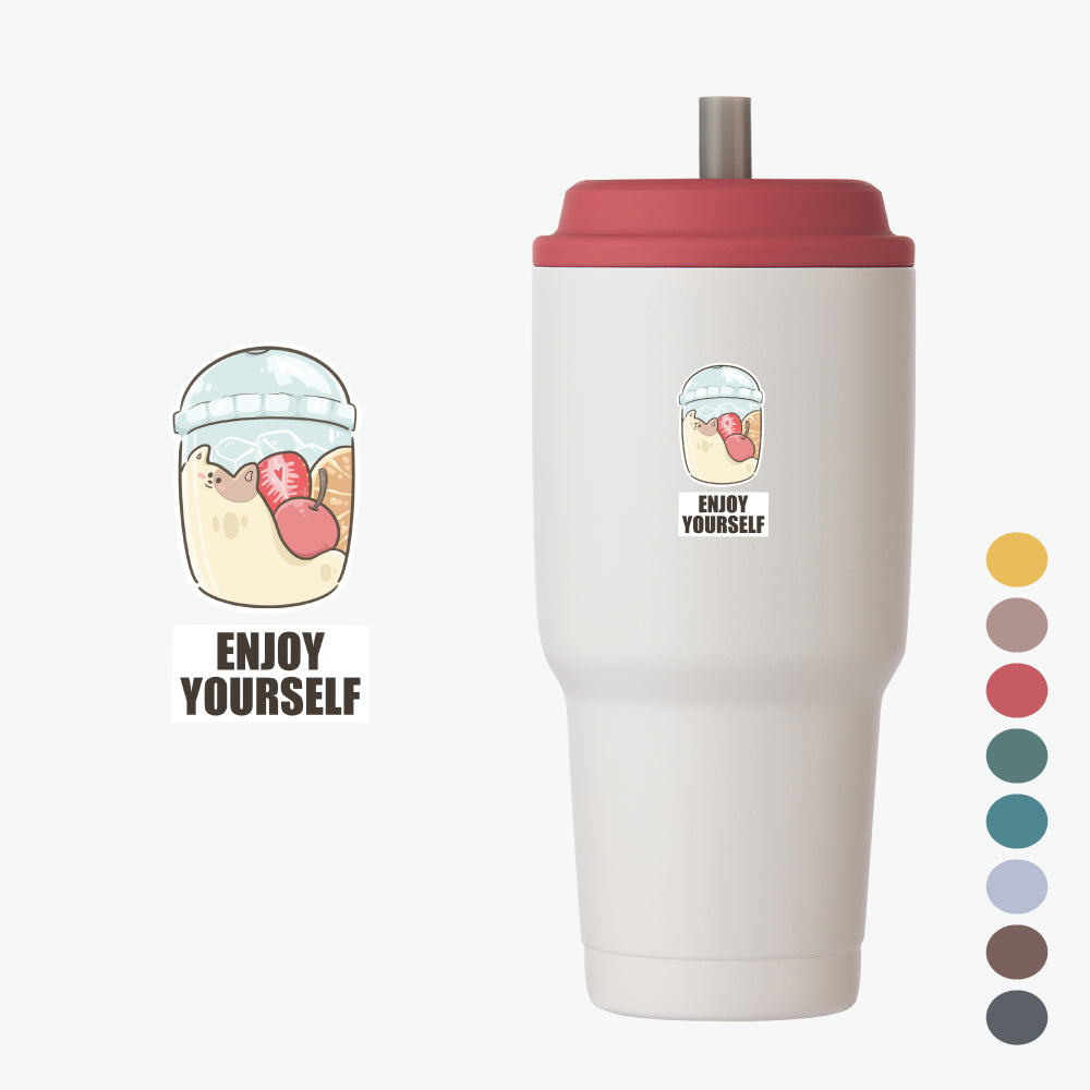 速吸杯二代900ml (內膽陶瓷層) - 臘腸貓 (A0102)